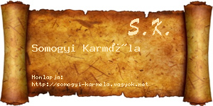 Somogyi Karméla névjegykártya